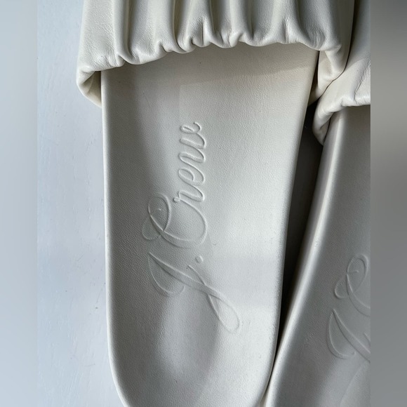 ☘️ J.CREW  LEATHER SLIDES/ SANDALS IN WHITE, size 11 - Picture 7 of 16